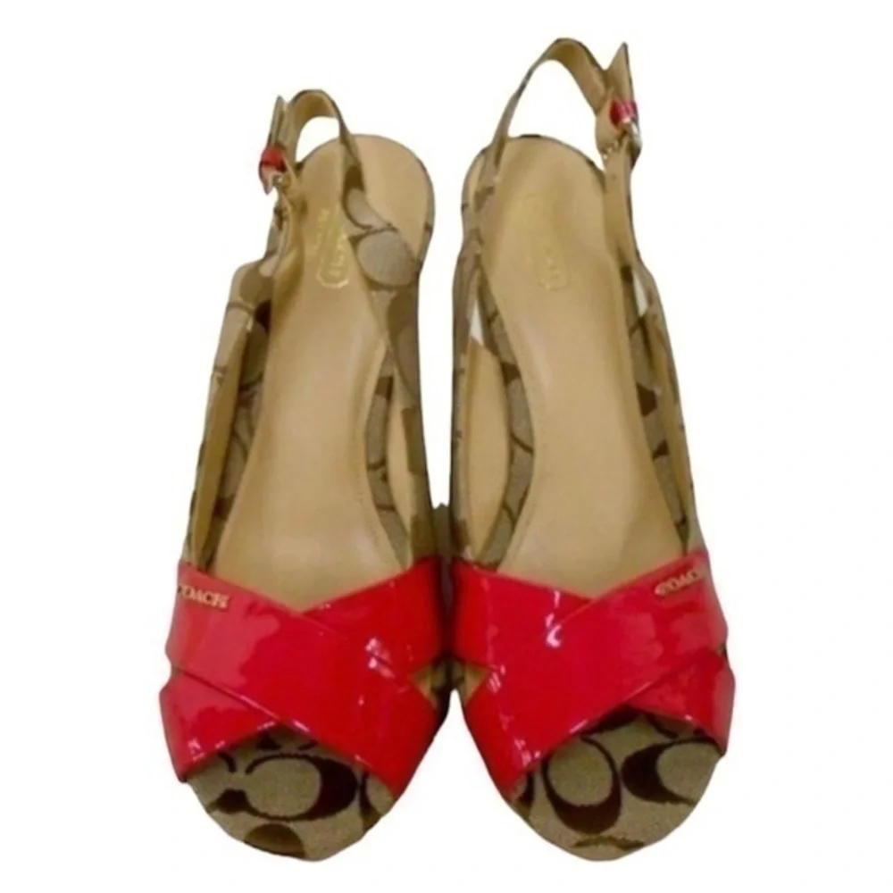 NWT Coach Platform Sandal Wedge Heels